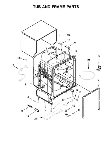 Tub and frame parts