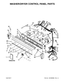 Washer/dryer control panel parts