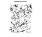 Whirlpool WET3300XQ0 dryer bulkhead parts diagram