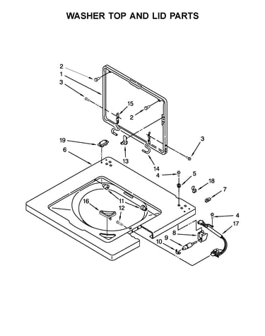 Washer top and lid parts