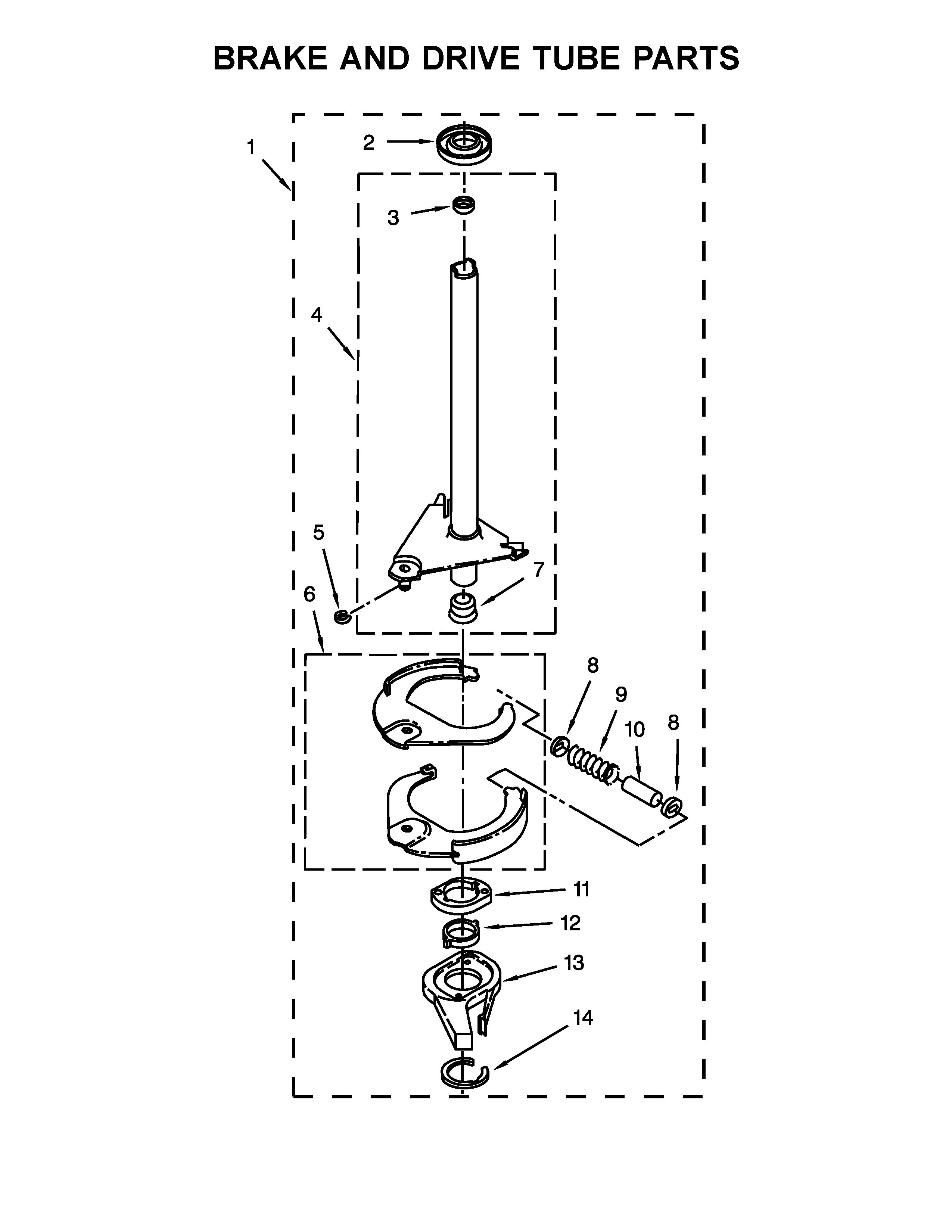 Brake and drive tube parts