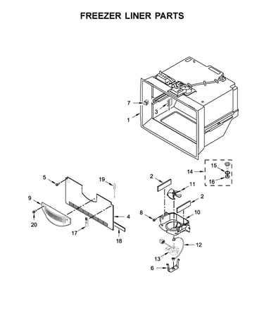 Freezer liner parts
