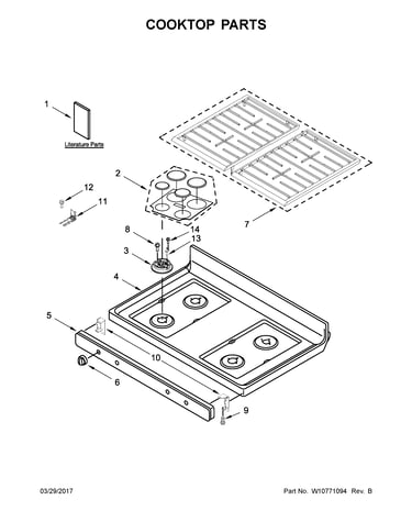 Cooktop parts