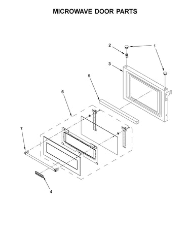 Microwave door parts