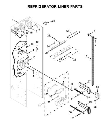 Refrigerator liner parts