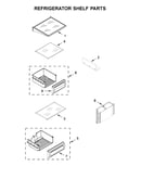 Refrigerator shelf parts