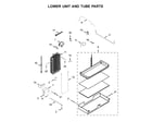 KitchenAid KBSN602EBS00 lower unit and tube parts diagram