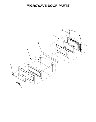 Microwave door parts