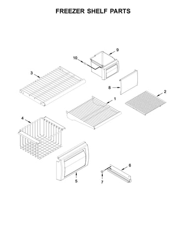 Freezer shelf parts