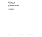 Whirlpool WFG745H0FS0 cover sheet diagram