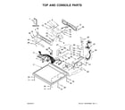 Whirlpool CGD9150GW0 top and console parts diagram