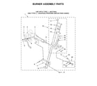 Whirlpool CGD9150GW0 burner assembly parts diagram