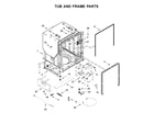 Whirlpool WDT750SAHZ0 tub and frame parts diagram