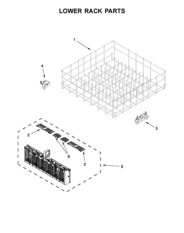 Lower rack parts