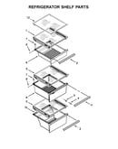 Refrigerator shelf parts