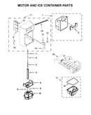 Motor and ice container parts