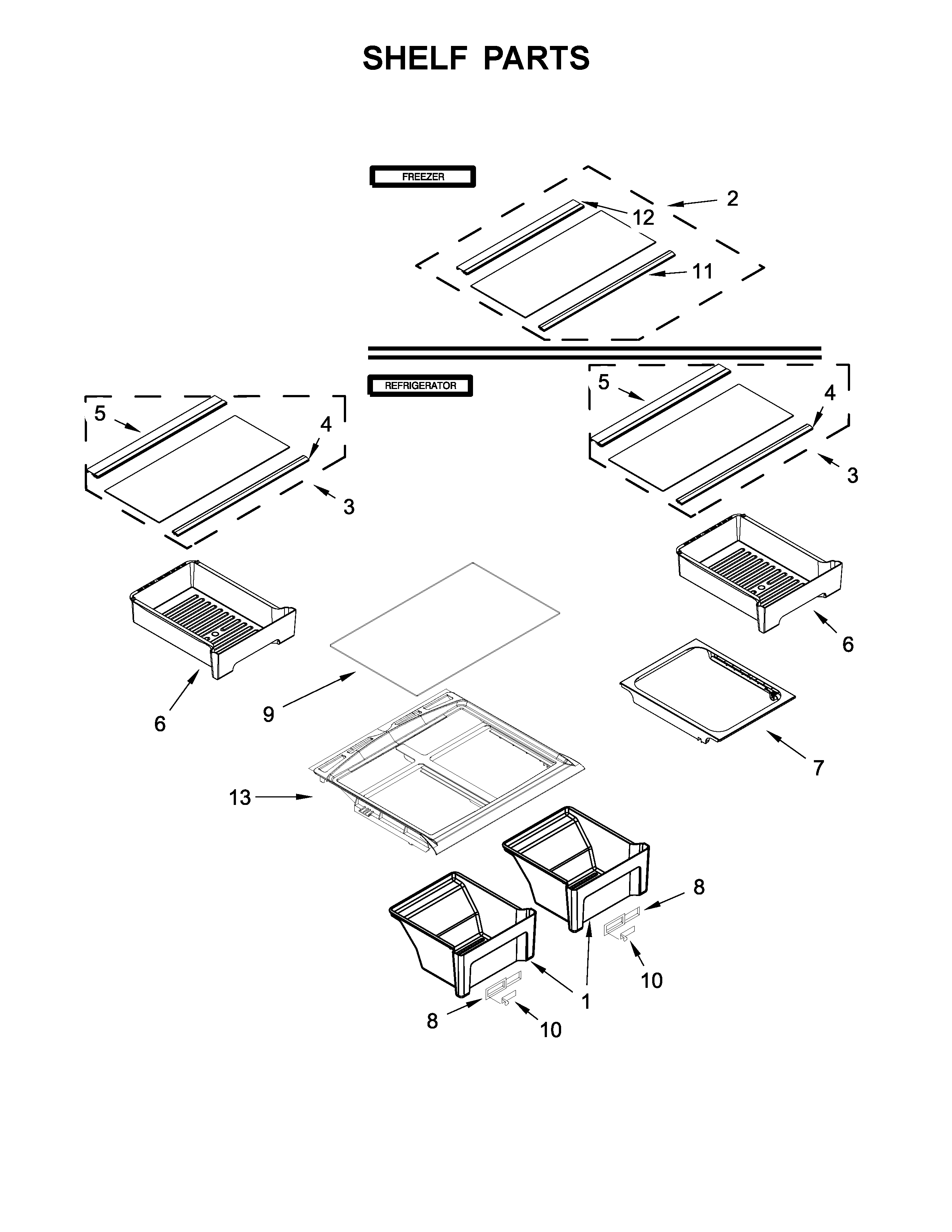 Shelf parts