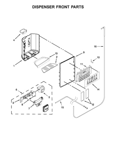 Dispenser front parts