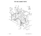 Whirlpool CHW9150GW0 top and cabinet parts diagram