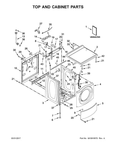 Top and cabinet parts