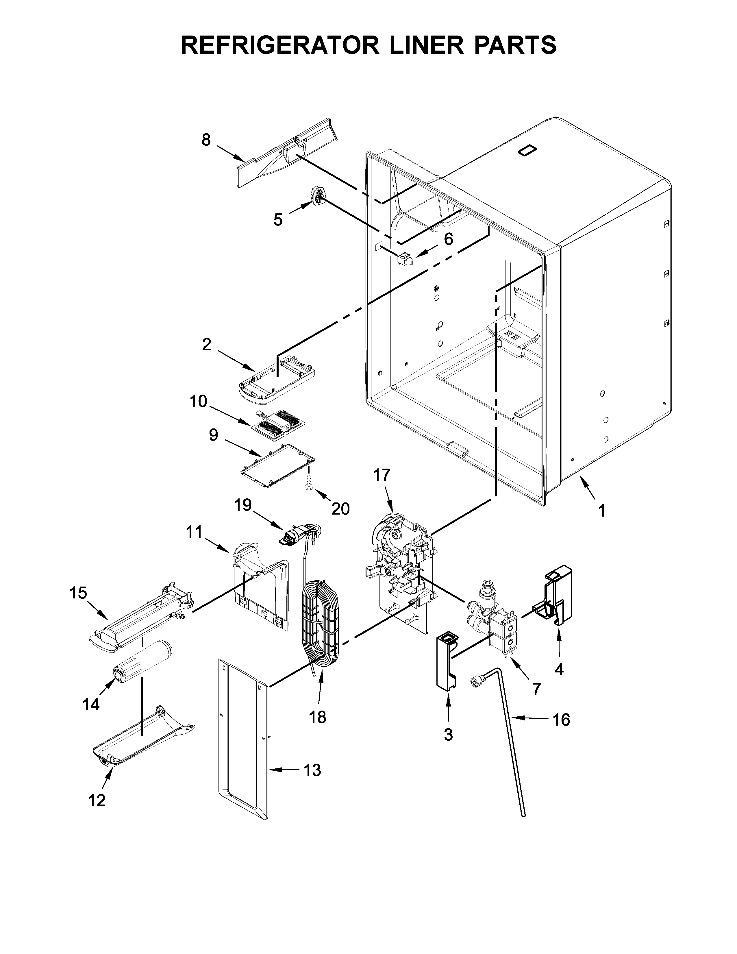 REFRIGERATOR LINER PARTS