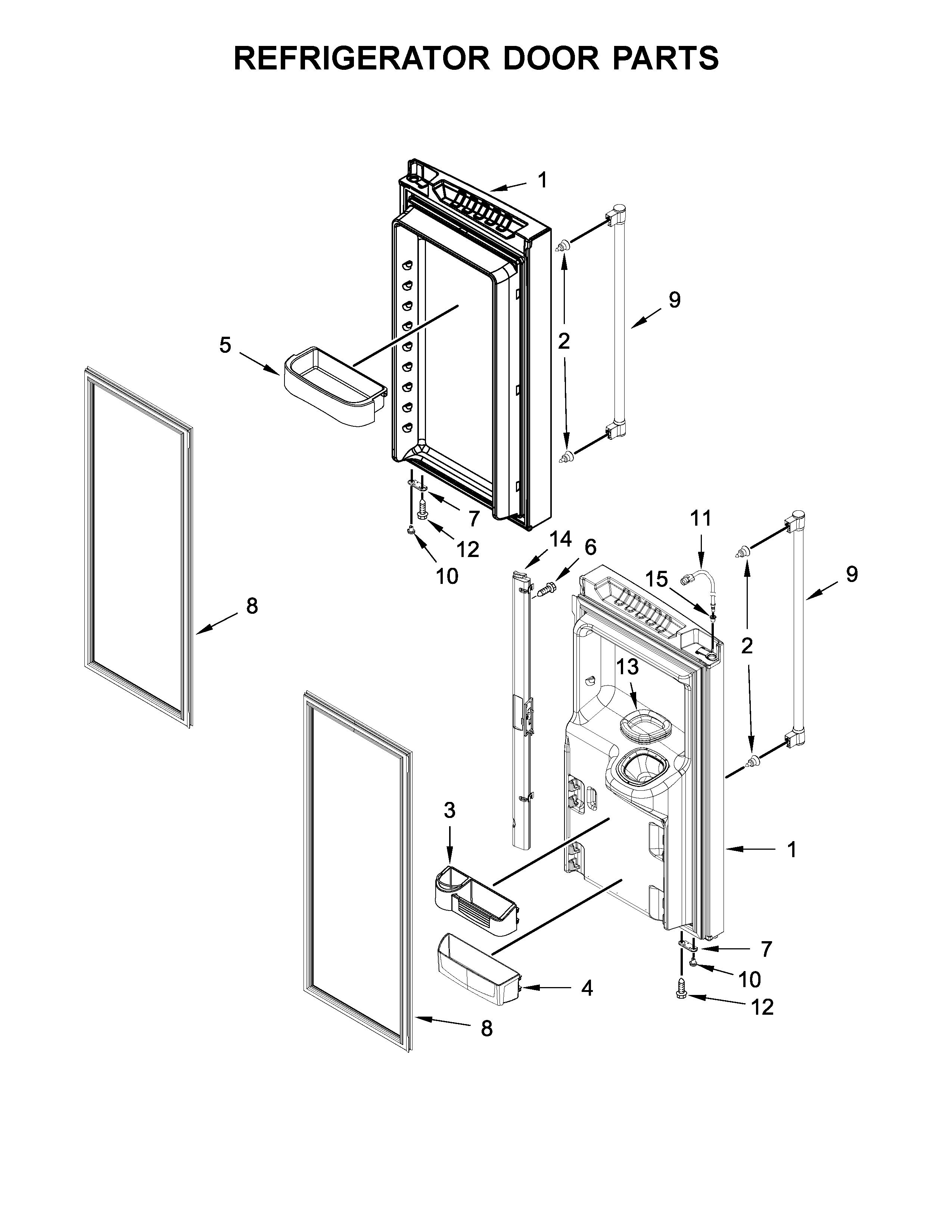 Refrigerator door parts