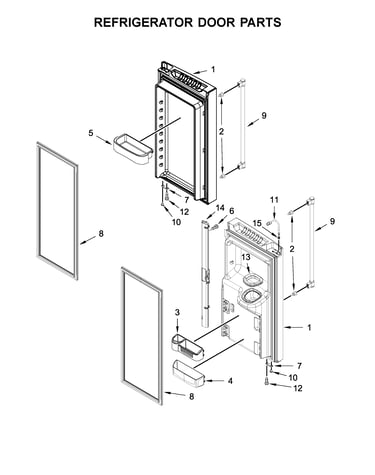 Refrigerator door parts