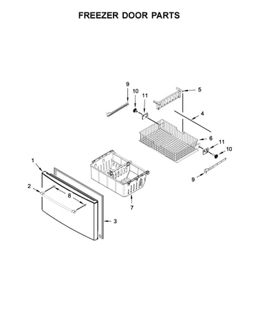 Freezer door parts