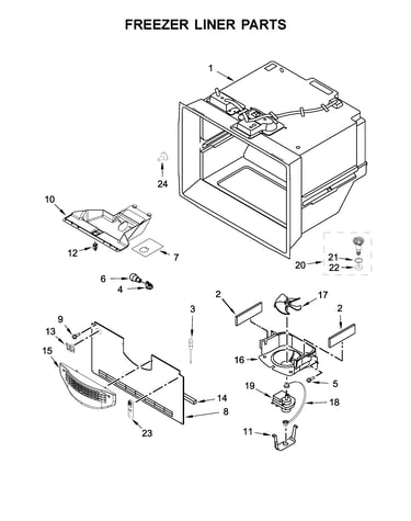 Freezer liner parts