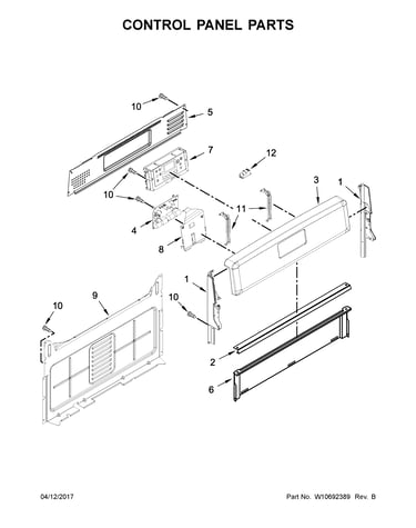 Control panel parts