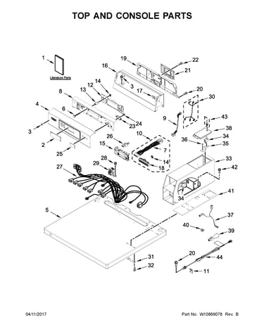 Top and console parts