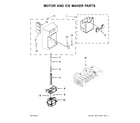 Maytag MSC21C6MEZ00 motor and ice maker parts diagram