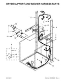 Dryer support and washer harness parts