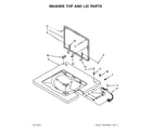 Whirlpool YWET4027EW0 washer top and lid parts diagram