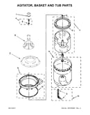 Agitator, basket and tub parts