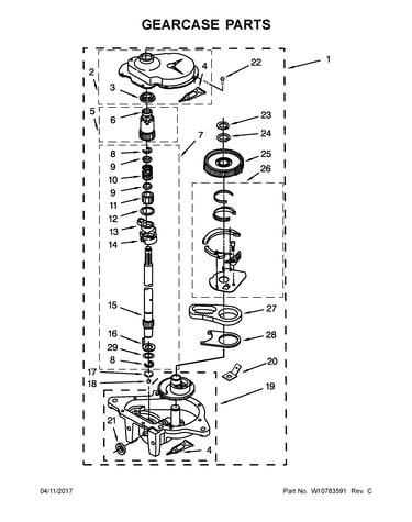 Gearcase parts