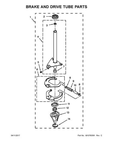 Brake and drive tube parts