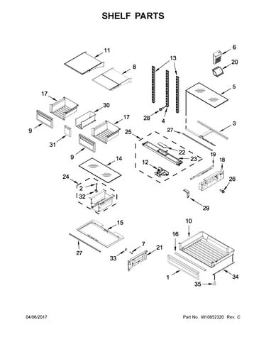 Shelf parts