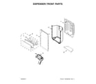 Whirlpool WRF736SDAW14 dispenser front parts diagram