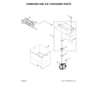 Whirlpool WRF736SDAB14 icemaker and ice container parts diagram