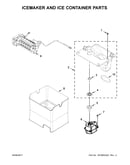 Icemaker and ice container parts