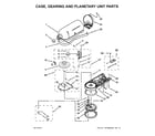 KitchenAid 5KSM175PSSWH4 case, gearing and planetary unit parts diagram