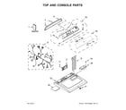 Maytag MEDB755DW0 top and console parts diagram