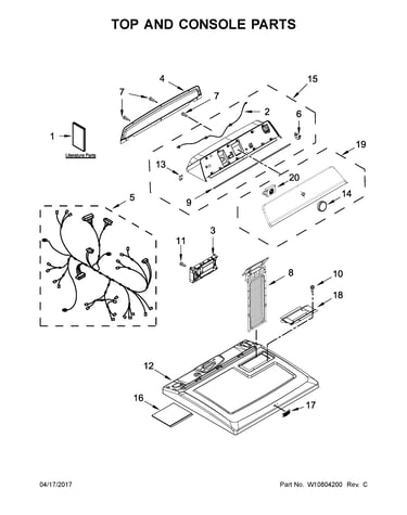 Top and console parts