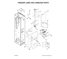 Jenn-Air JS48NXFXDE01 freezer liner and icemaker parts diagram