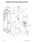 Freezer liner and icemaker parts