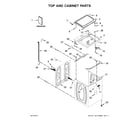 Maytag 7MMVWX655EW1 top and cabinet parts diagram