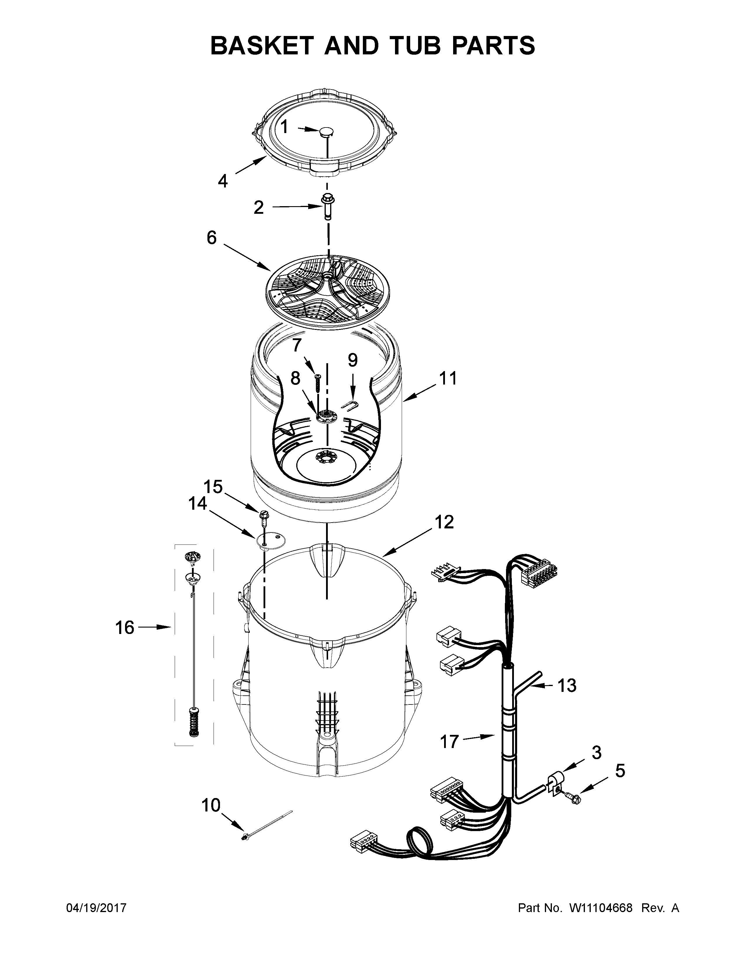 Basket and tub parts