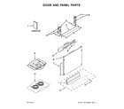 KitchenAid KDTE204EPA4 door and panel parts diagram