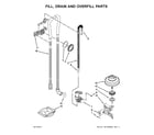 KitchenAid KDTE204EPA4 fill, drain and overfill parts diagram